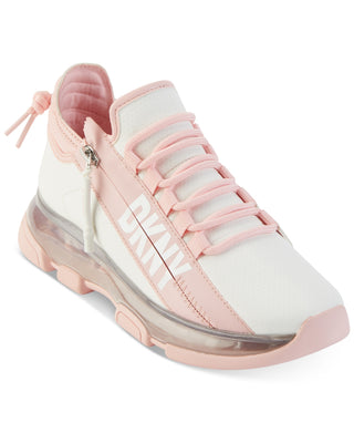 DKNY Women's Tokyo Lace Up Zip Sneakers White Size 7.5M