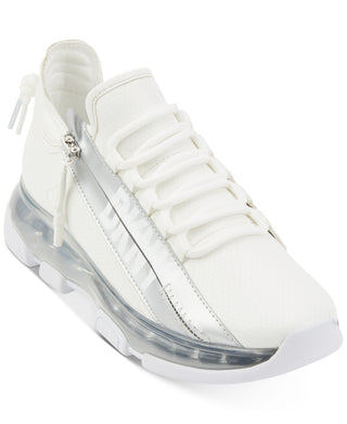 DKNY Women's Tokyo Lace Up Zip Sneakers White Size 7.5M