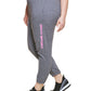 DKNY Women's Sport Tie Pocketed Drawstring Joggers Logo Graphic High Waist Pants Gray Size 3X