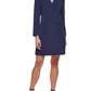 DKNY Women's Black V-Neck Shift Dress Size Medium