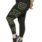 DKNY Women's High Waisted 7/8 Exploded Logo Leggings Black Size 3X