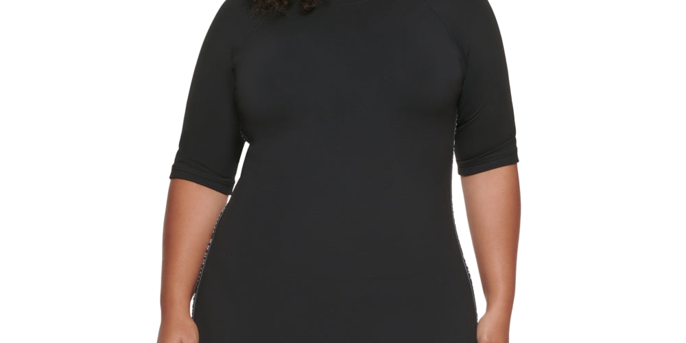 DKNY Women's Sport Plus Bodycon Dress Black Size 2X