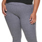 DKNY Women's Metallic Logo 7/8 Leggings Gray Size 2X
