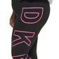 DKNY Women's Sport Plus High Waisted 7/8 Exploded Logo Leggings Pink Size 3X