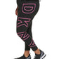 DKNY Women's Sport Plus High Waisted 7/8 Exploded Logo Leggings Pink Size 3X