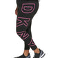 DKNY Women's High Waisted 7/8 Exploded Logo Leggings Pink Size 2X