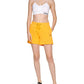 DKNY Women's Cotton Embroidered Logo Shorts Yellow Size X-Large