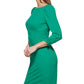 DKNY Women's Ruched Sleeve Sheath Dress Green Size 2