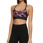 DKNY Women's Electric Shock Printed Sports Bra Pink Size X-Large