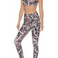 DKNY Women's Marble Print Sports Bra Black