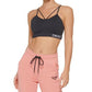 DKNY Women's Sport Cropped Logo Sweatpants Red Size Large