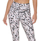 DKNY Women's Etched Zebra Print 7/8 Leggings Pink Size Medium