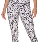 DKNY Women's Etched Zebra Print 7/8 Leggings Pink Size X-Small
