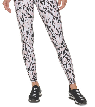 DKNY Women's Etched Zebra Print 7/8 Leggings Pink Size X-Small