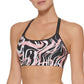 DKNY Women's Marble Print Sports Bra Black