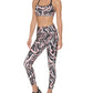 DKNY Women's Marble Print Sports Bra Black