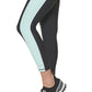 DKNY Women's Colorblocked Zip Front 7/8 Leggings Blue Size X-Large