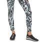 DKNY Women's Marble Print 7/8 Leggings Blue Size Large