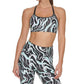 DKNY Women's Sport Marble Print 7/8 Leggings Blue Size Medium