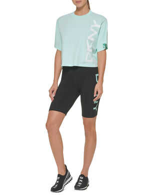 DKNY Women's Logo T-Shirt Blue Size Large