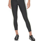 DKNY Women's Colorblocked Zip Front 7/8 Leggings Black Size Small