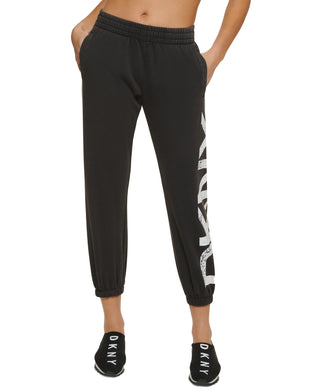 DKNY Women's Logo Joggers Black Size Medium