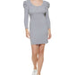 DKNY Women's Casual Midi Bodycon Dress Gray Size Medium