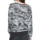 DKNY Women's Camo Long Sleeve Top Black Size Small