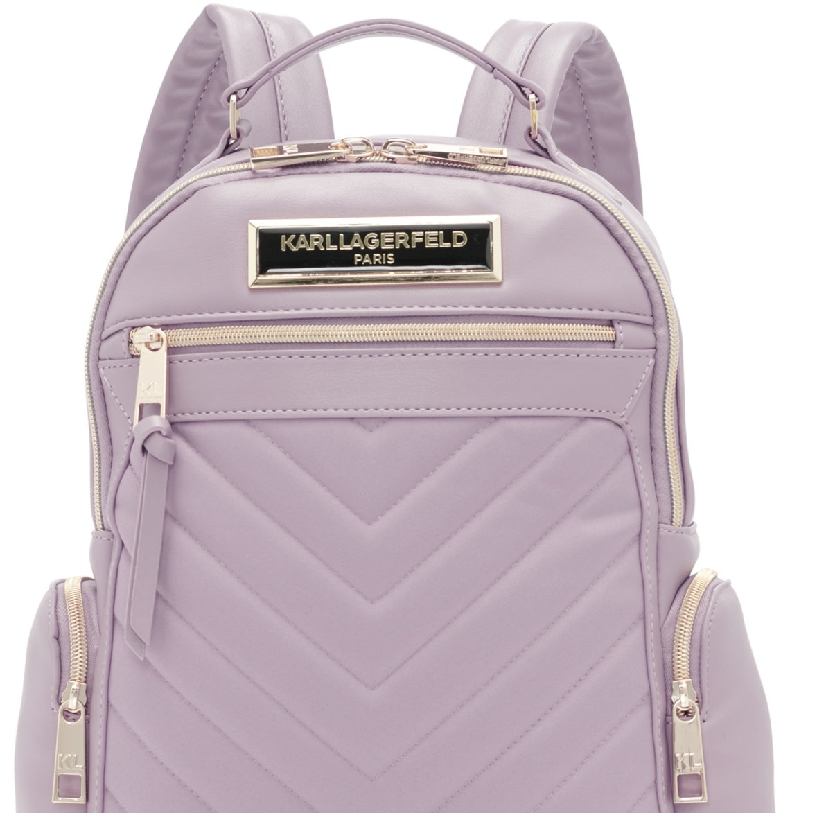 Karl Lagerfeld Paris Women's Chevron Backpack Purple Size Regular