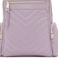 Karl Lagerfeld Paris Women's Chevron Backpack Purple Size Regular