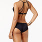 Vince Camuto Women's Riviera Shirred Cheeky Bikini Bottoms Swimsuit Black