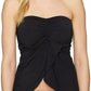 Vince Camuto Women's Strapless Draped Tankini Top Swimsuit Black