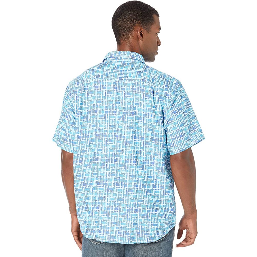 Tommy Bahama Men's Poolside Tiles Shirt Blue Size XXXL
