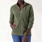 Tommy Bahama Women's Zip Front Stretch Cotton Jacket Green Size Medium