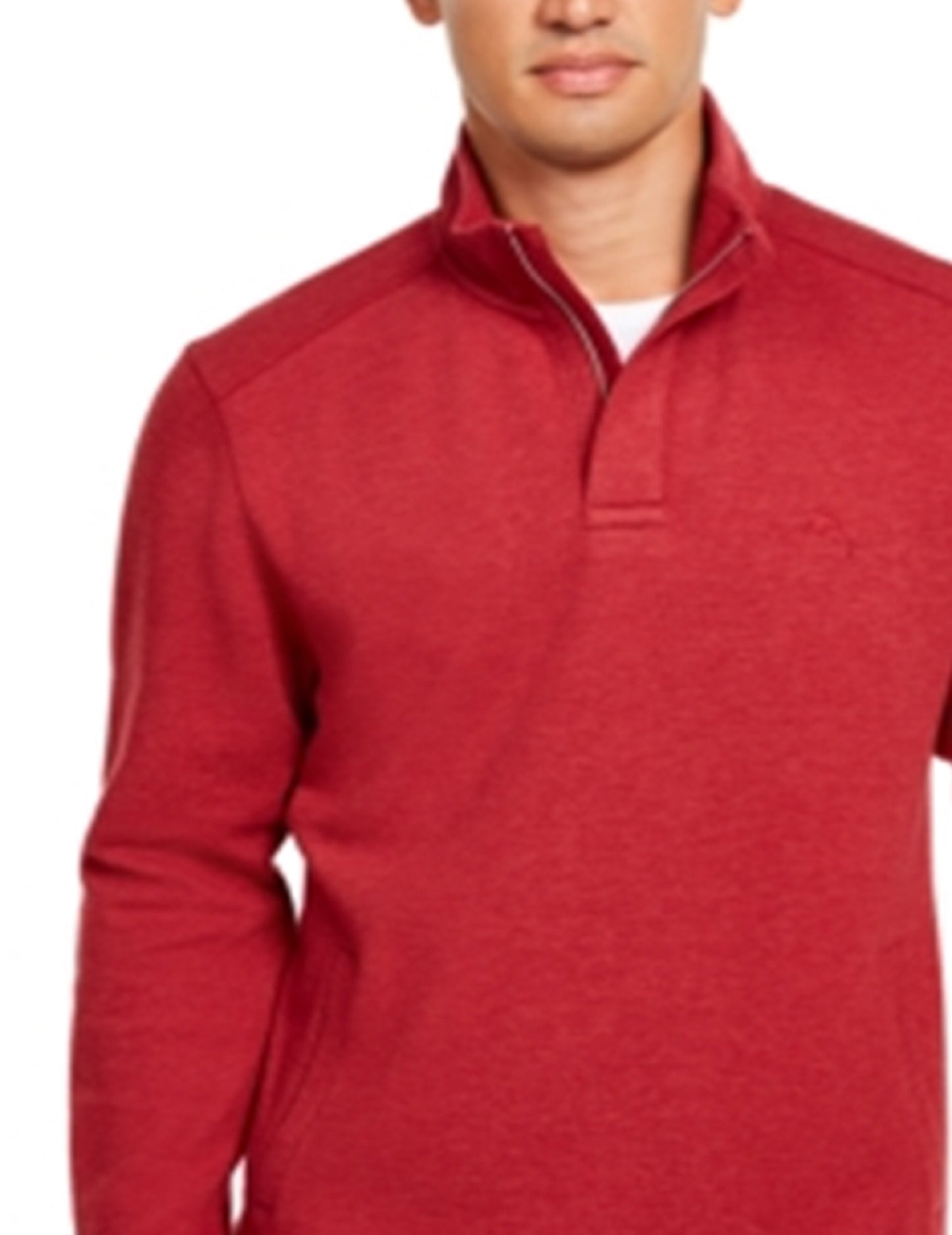 Tommy Bahama Men's Playa Pina Port Quarter Zip Sweatshirt Red Size Small