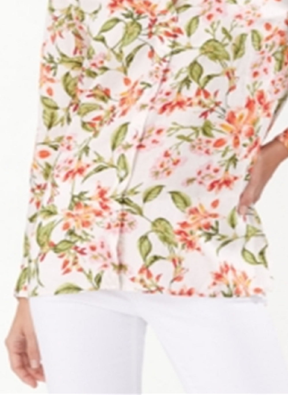 Tommy Bahama Women's Petal Of Honor Button Up Shirt White Size Medium