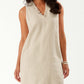Tommy Bahama Women's Two Palms Ruffle V Neck Linen A Line Dress Brown Size Medium