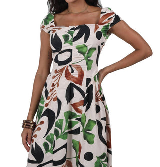 Aylaya - Women's Macron Macro Midi Dress