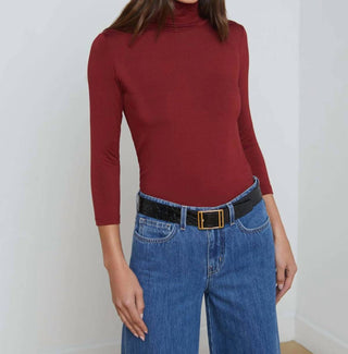 L'Agence - Aja Turtleneck 3/4 Sleeve Top