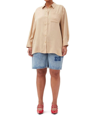 Ganni - Washed Satin Shirt