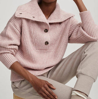 Varley - Peverel Button Placket Knit Sweater