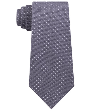 Calvin Klein Men's Slim Textured Dobby Dot Tie Gray Size Regular