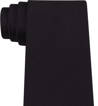 Calvin Klein Men's Spun Solid Slim Tie Black Size Regular