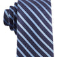 Tommy Hilfiger Men's Exotic Slim Stripe Silk Tie Blue Size Regular