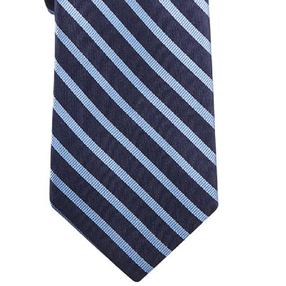 Tommy Hilfiger Men's Exotic Slim Stripe Silk Tie Blue Size Regular