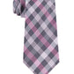 Michael Kors Men's Spectrum Plaid Tie Pink Size Regular