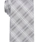 Calvin Klein Men's Slim Frosted Plaid Tie Gray Size Regular