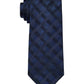 Calvin Klein Men's Tonal Plaid Tie Blue Size Regular
