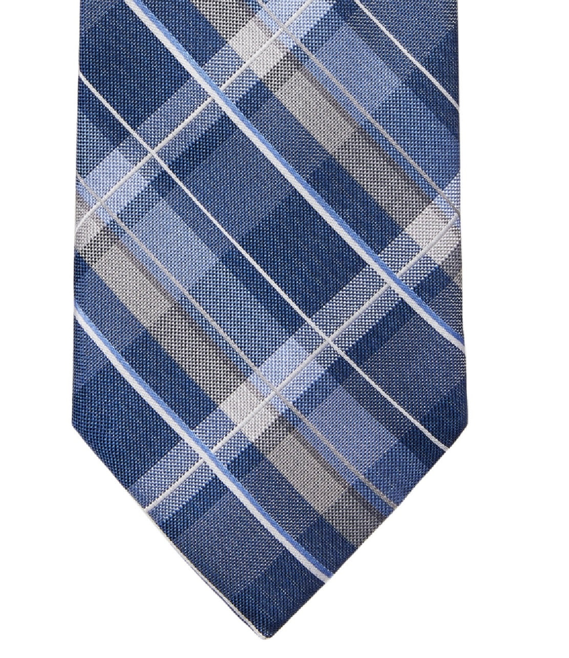 Michael Kors Men's Classic Design Plaid Tie Blue Size Regular