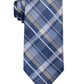 Michael Kors Men's Classic Design Plaid Tie Blue Size Regular